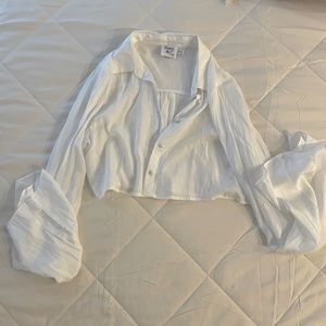 Princess Polly White Long Sleeve Blouse
